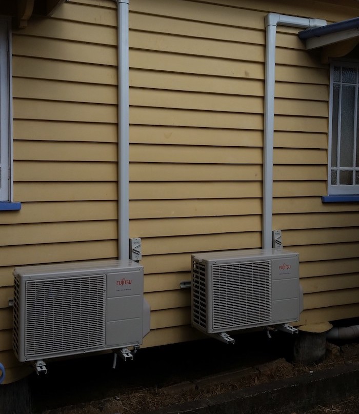 Air conditioning units outside a home.