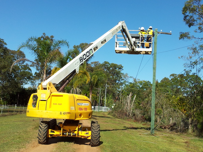 Commercial electrical work in progress