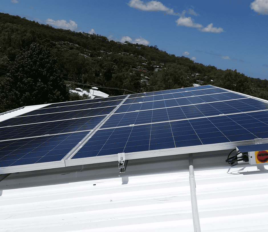 Solar panels on a roof